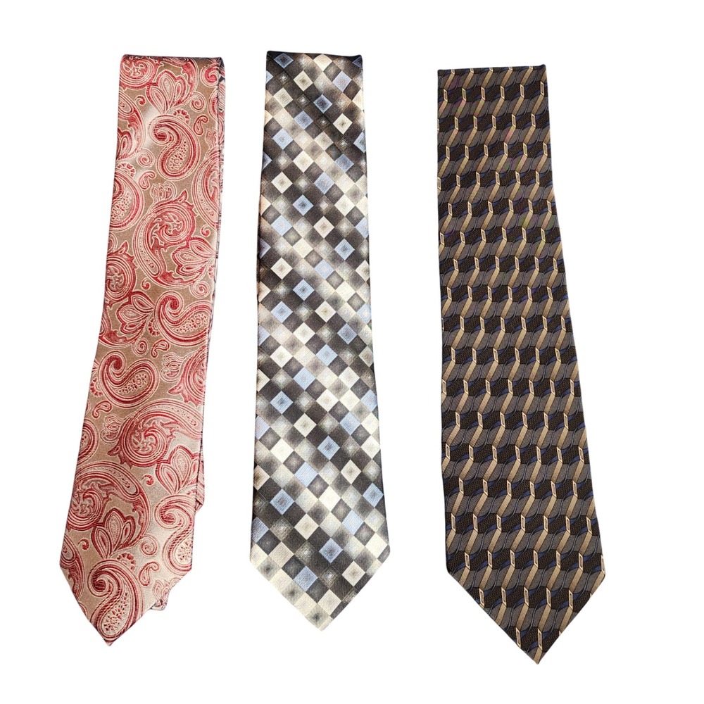CLEARANCE 💲6️⃣Neckties Silk Polyester Paisley Diamond Geometric Patterns Formal